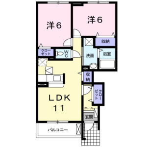 2LDK 間取り図