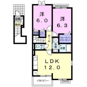 2LDK 間取り図
