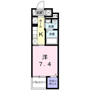 1K 間取り図