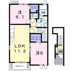 2LDK 間取り図