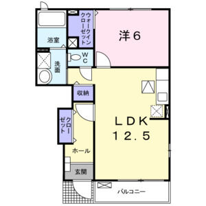 1LDK 間取り図