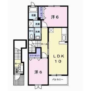 2LDK 間取り図