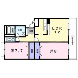 2LDK 間取り図