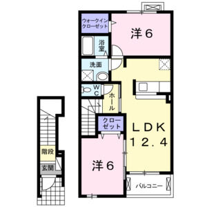 2LDK 間取り図