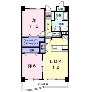 2LDK 間取り図