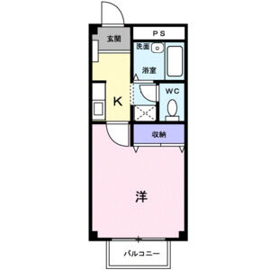 1K 間取り図