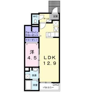 1LDK 間取り図