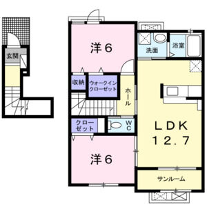 2LDK 間取り図