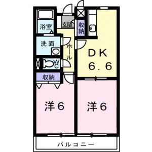 2DK 間取り図