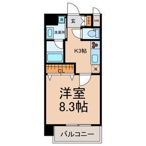 1K 間取り図