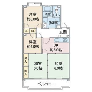 4DK 間取り図