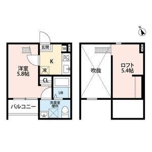 1K 間取り図