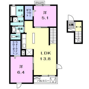 2LDK 間取り図