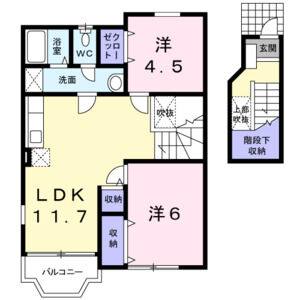 2LDK 間取り図