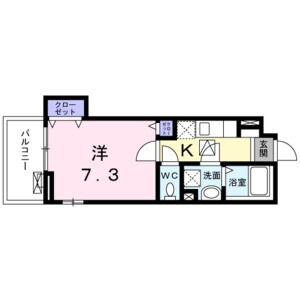 1K 間取り図
