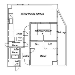 2LDK 間取り図