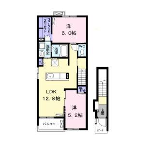 2LDK 間取り図
