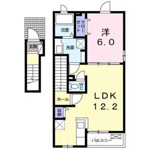1LDK 間取り図