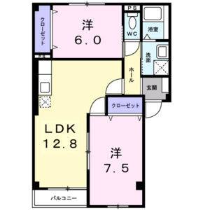 2LDK 間取り図