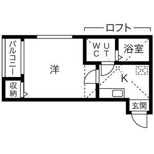 1K 間取り図