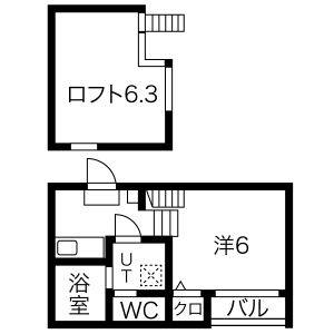 1K 間取り図