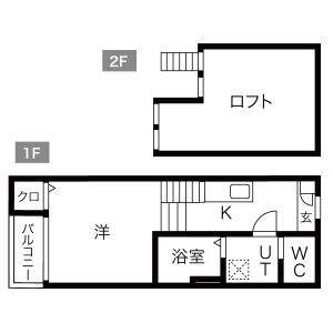 1K 間取り図