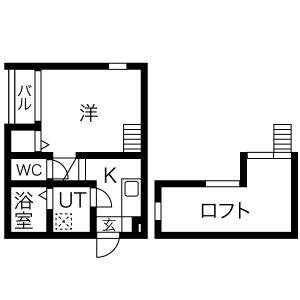 1K 間取り図