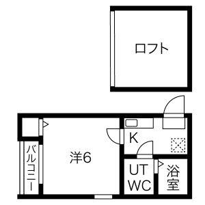 1K 間取り図