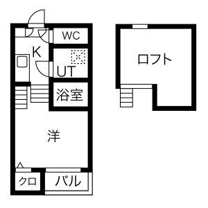 1K 間取り図