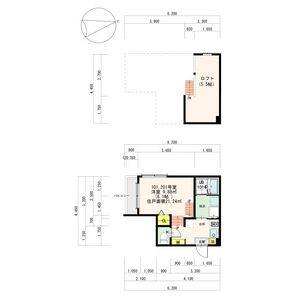 1K 間取り図