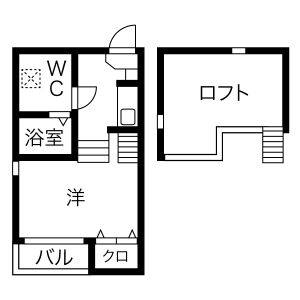 1K 間取り図