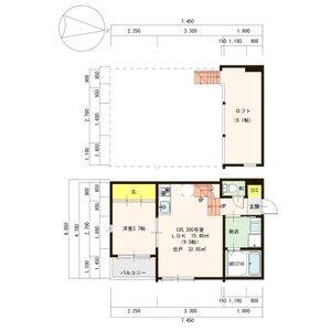 1LDK 間取り図