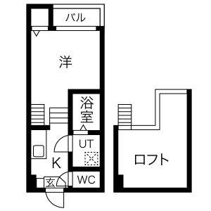 1K 間取り図