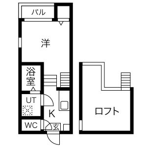 1K 間取り図