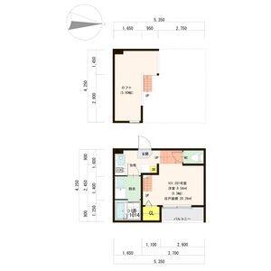1K 間取り図