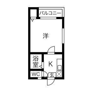 1K 間取り図