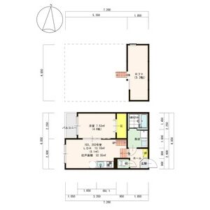 1K 間取り図