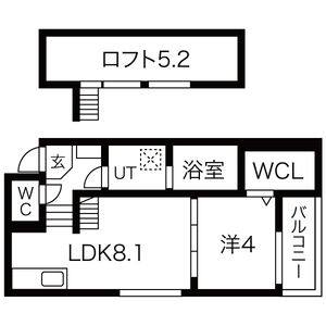1LDK 間取り図