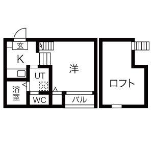 1K 間取り図