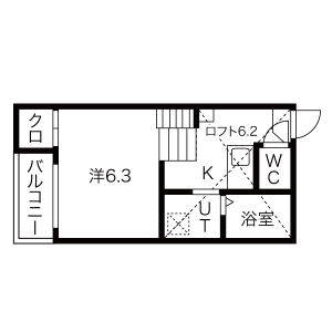1K 間取り図