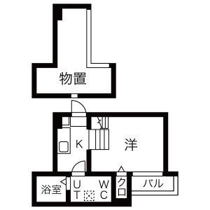1K 間取り図