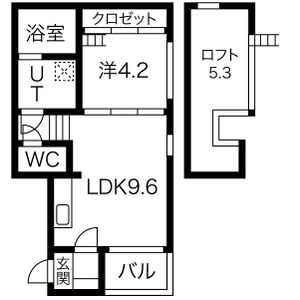 1LDK 間取り図