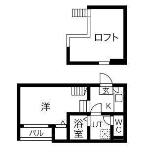 1K 間取り図