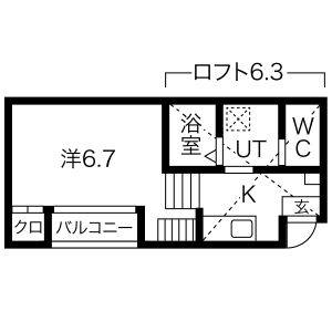 1K 間取り図