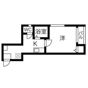 1K 間取り図