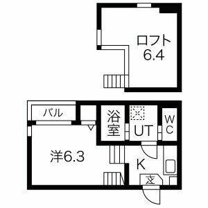 1K 間取り図
