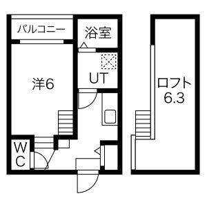1K 間取り図