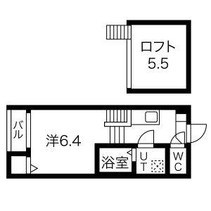 1K 間取り図