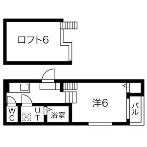 1K 間取り図
