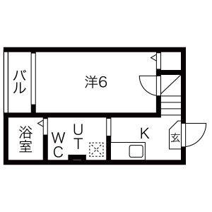 1K 間取り図